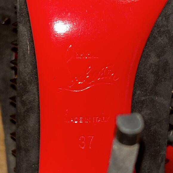 CHRISTIAN LOUBOUTIN Veau Velours Anjalina 100 Pumps size 37 - Picture 5 of 14